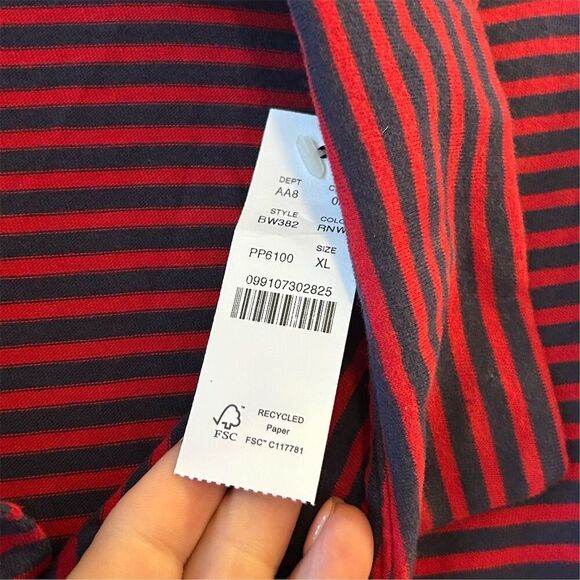 J.Crew Men's XL Striped Polo Shirt Multicolor Short Sleeve Casual - Picture 4 of 8